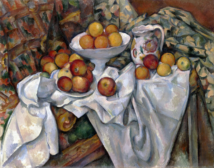 有名な絵画｜リンゴとオレンジのある静物