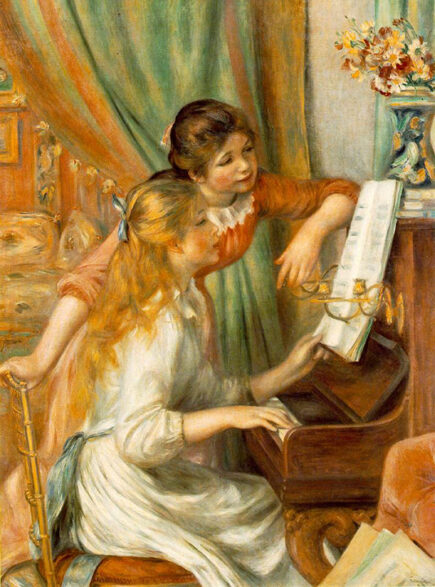 有名な絵画｜ピアノに寄る少女たち