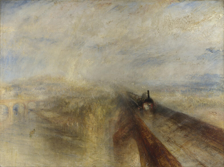 風景画｜ウィリアム・ターナーの「雨、蒸気、スピード、グレート・ウェスタン鉄道」