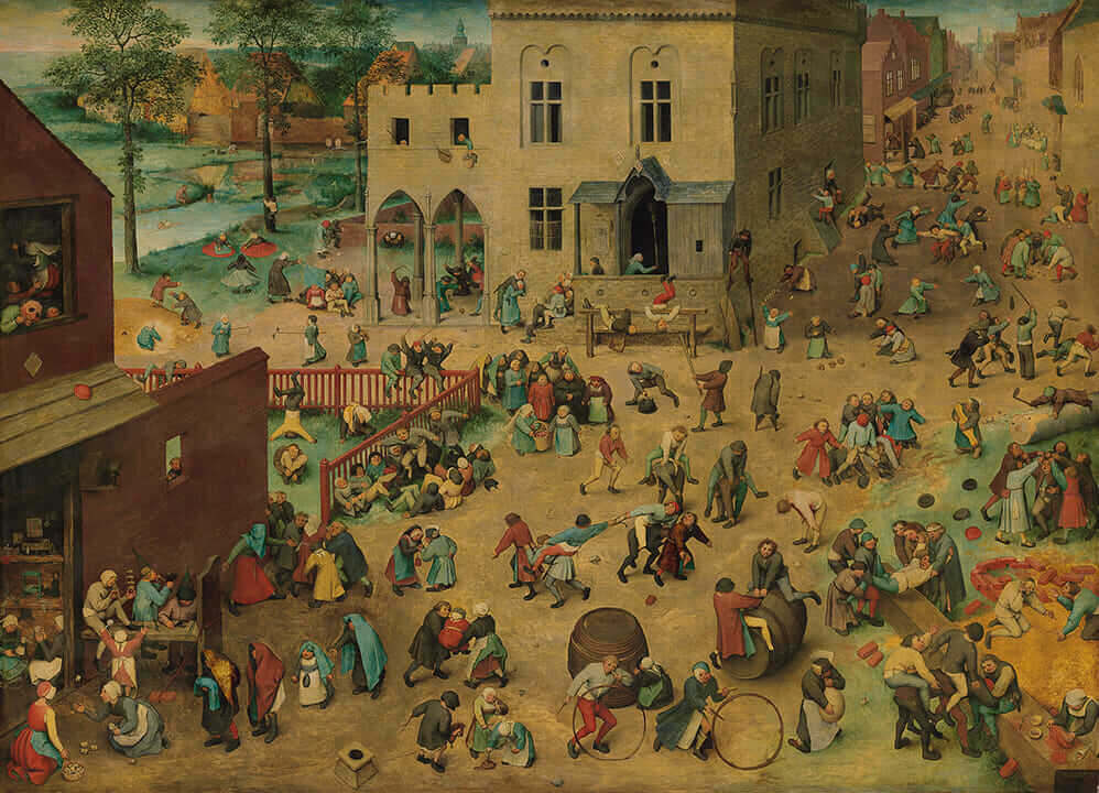 「子供の遊戯」1560年頃、美術史美術館｜画家ブリューゲル